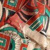 Abstract-printed-ecru, pure-tussar-silk-dupatta