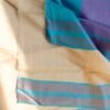 Beige-and-blue-muga-silk-saree