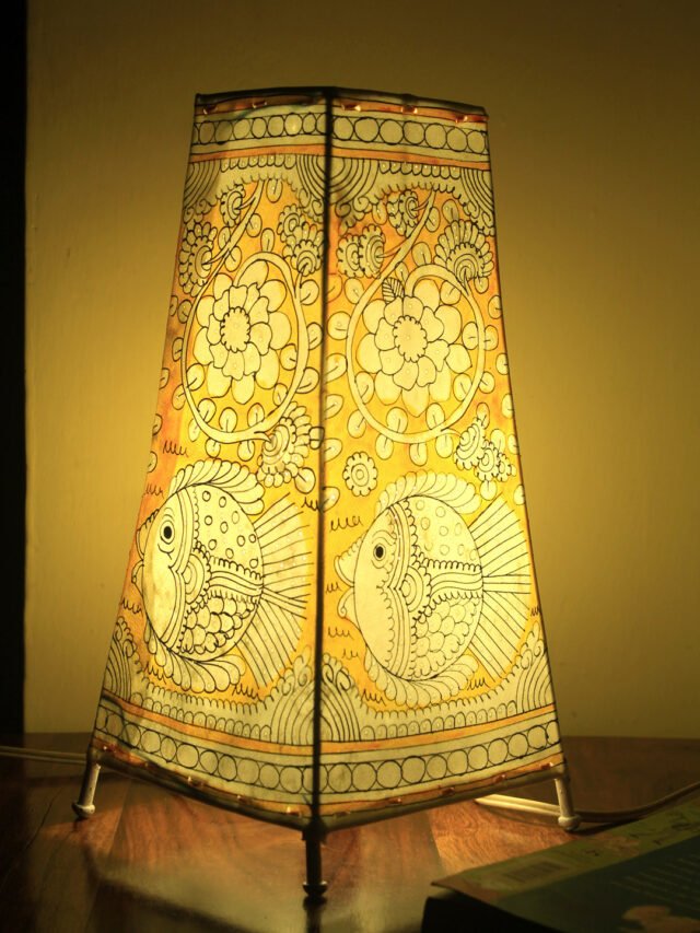 Big-Rectangular-yellow-leather-table-lamp
