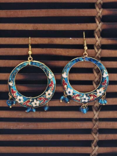 Big-blue-meenakari-earrings