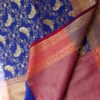 Bird-motif,-blue-art-silk-banarasi-dupatta