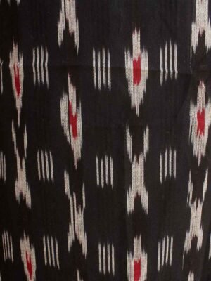 Black-and-ivory-ikat-cotton-dress-material