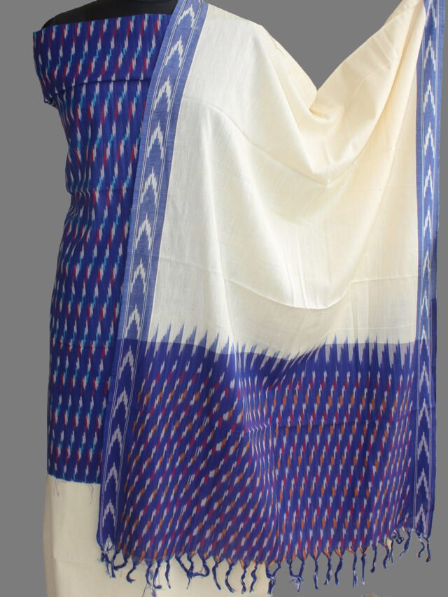 Blue-and-white-ikat-cotton-suit