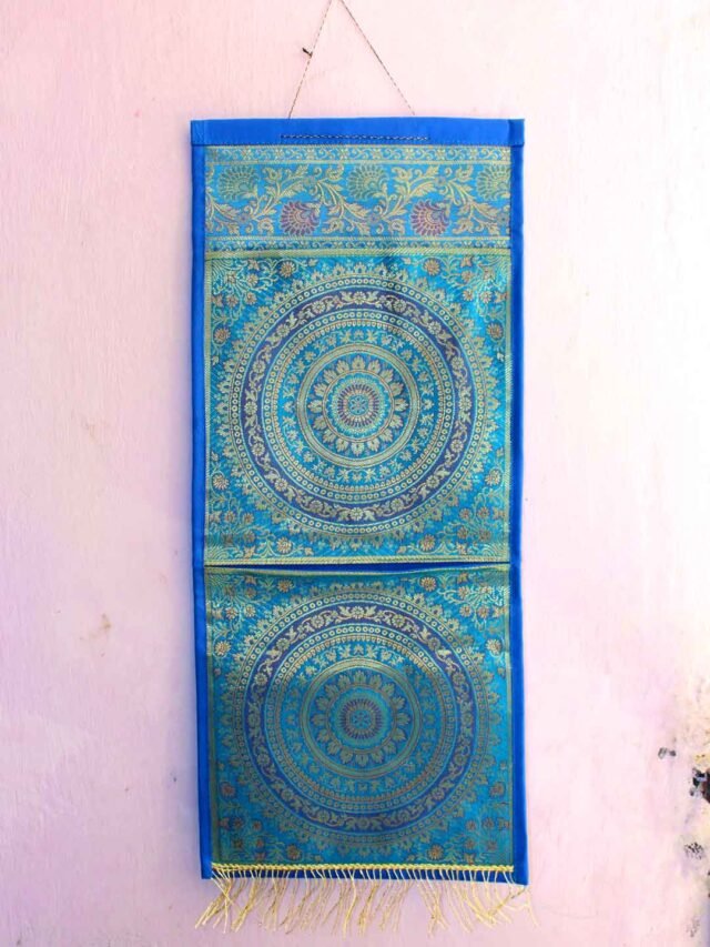 Blue-brocade-paper-organizer