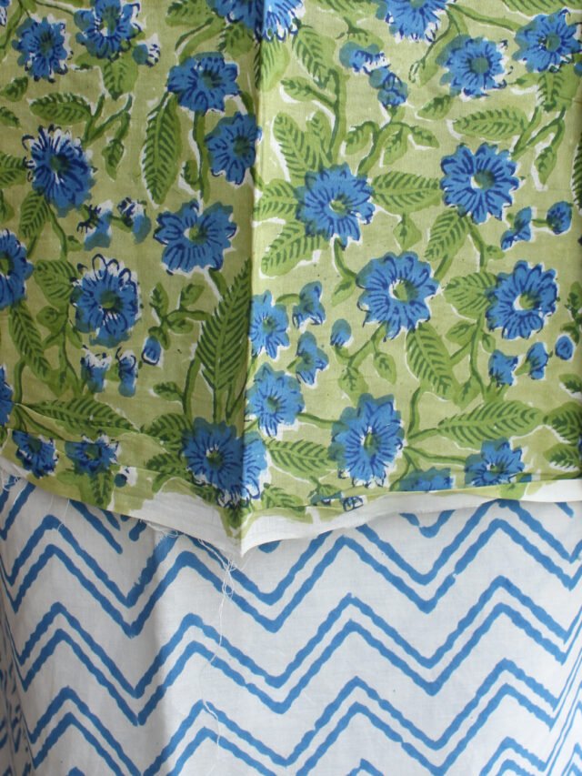 Blue-green-white-Sanganeri-print-suit