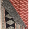 Brick-red-and-white-bagru-printed-pure-cotton-sari