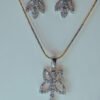 Butterfly-zircon-pendant-set