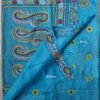 Cyan-Blue-kantha-handembroidered-pure-silk-sari