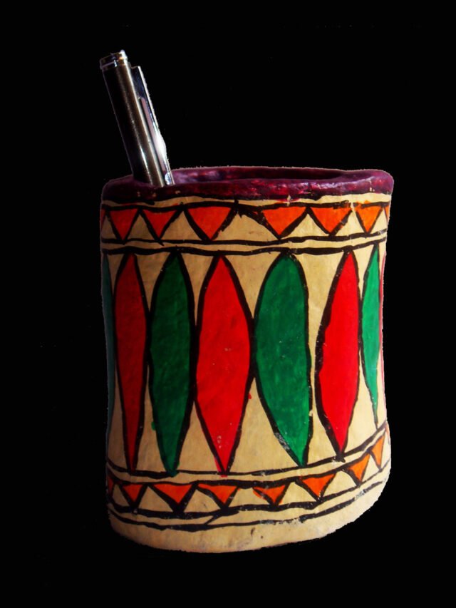 Paper mache pen stand