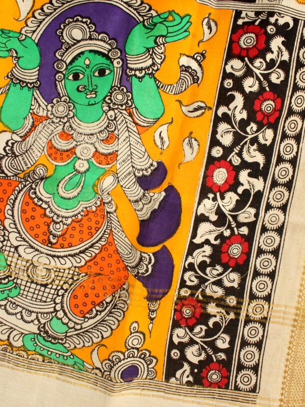 Dancing-girls-pen-work-kalamkari-pure-cotton-scarf