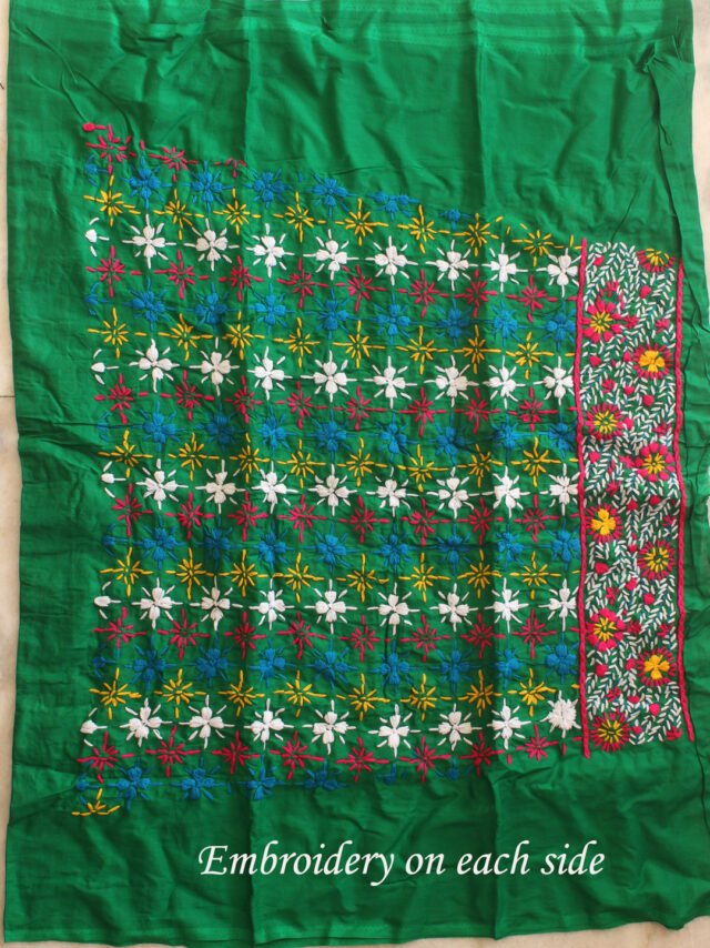 Dark-green-phulkari-bottom-fabric