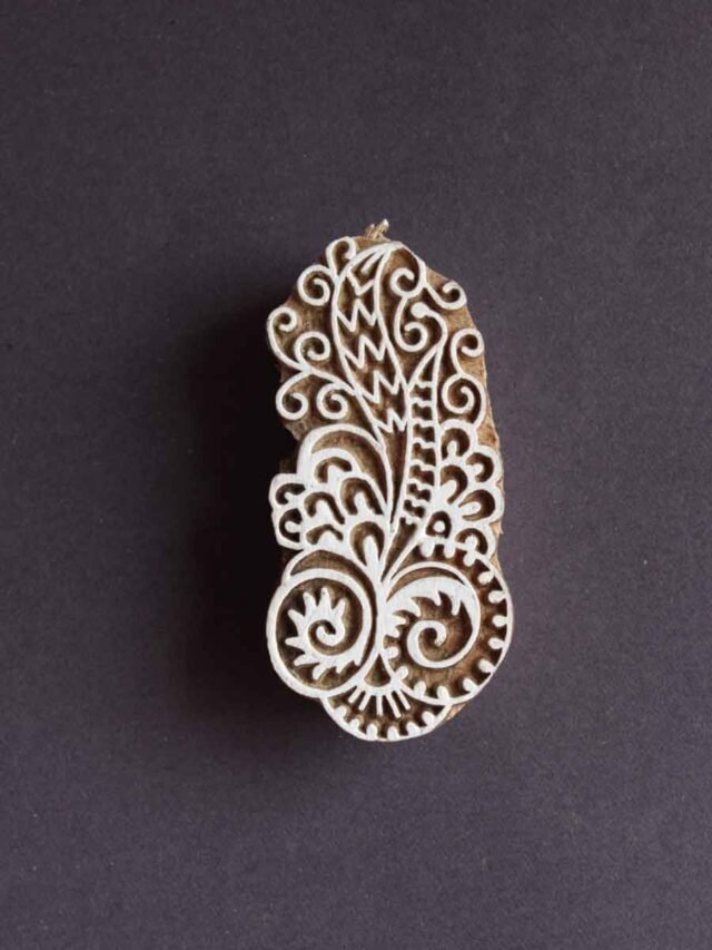Flower-and-leaves--Printing-blocks