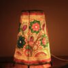 Flower-painted-handmade-medium-size-bed-side-lamp