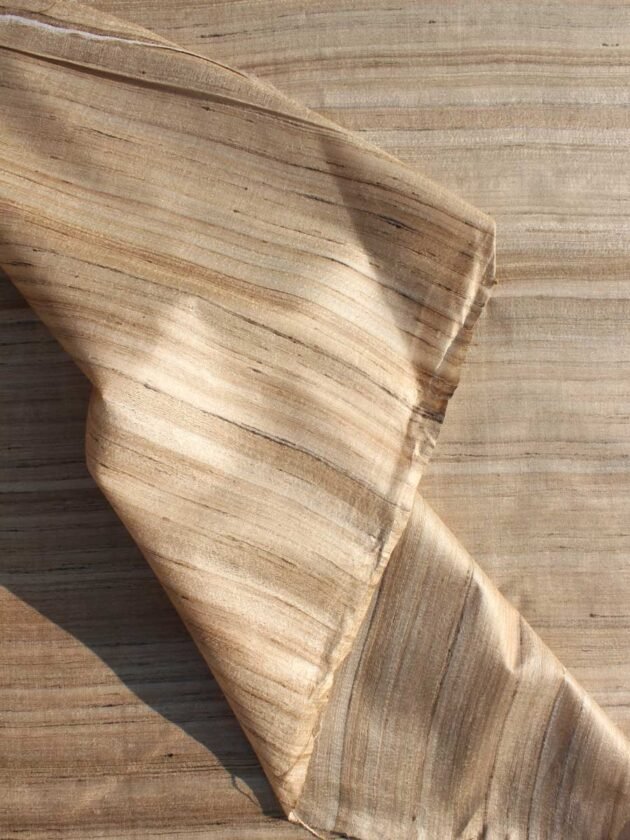 Golden-Brown-raw--tussar-silk-fabric