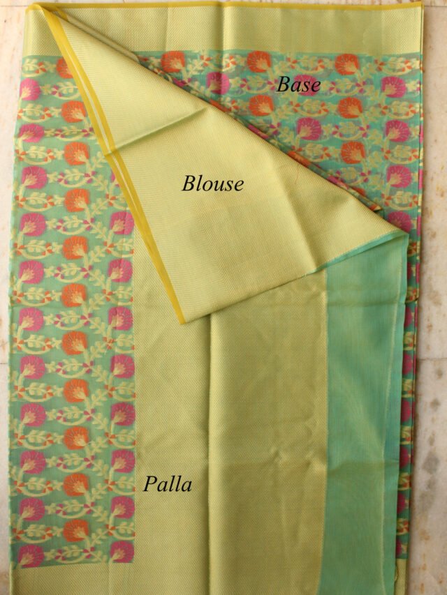Green-Banarasi-kora-silk-saree