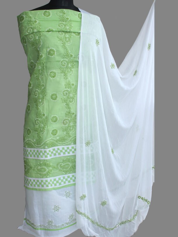 Green-and-White-cotton-chikankari-ladies-suit