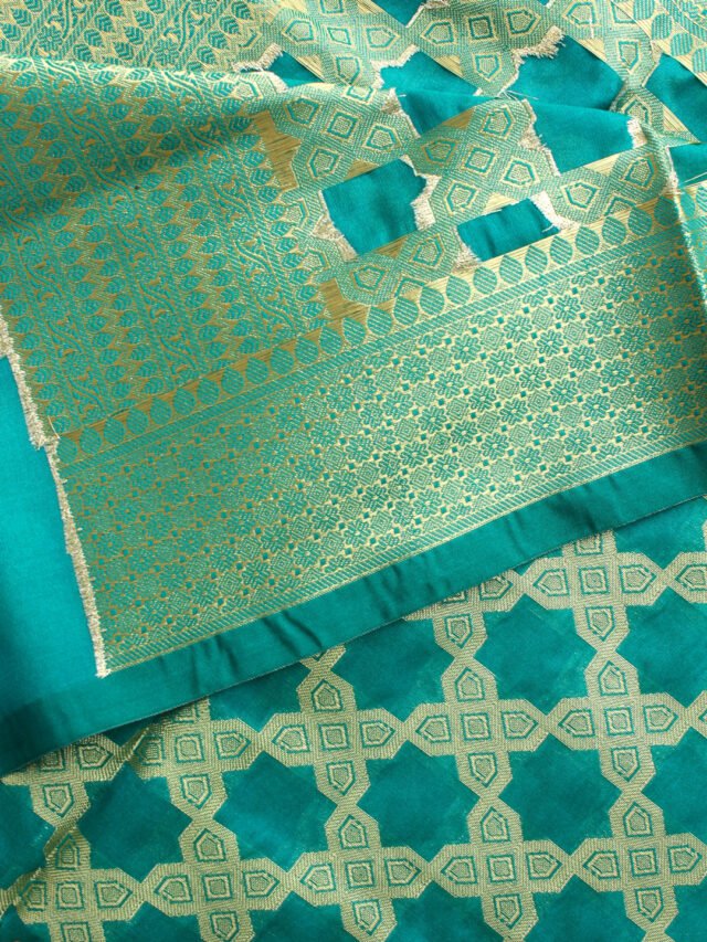 Green-and-golden-banarasi-dupatta
