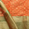 Green-and-orange-bandhani-zari-banarasee-dupatta