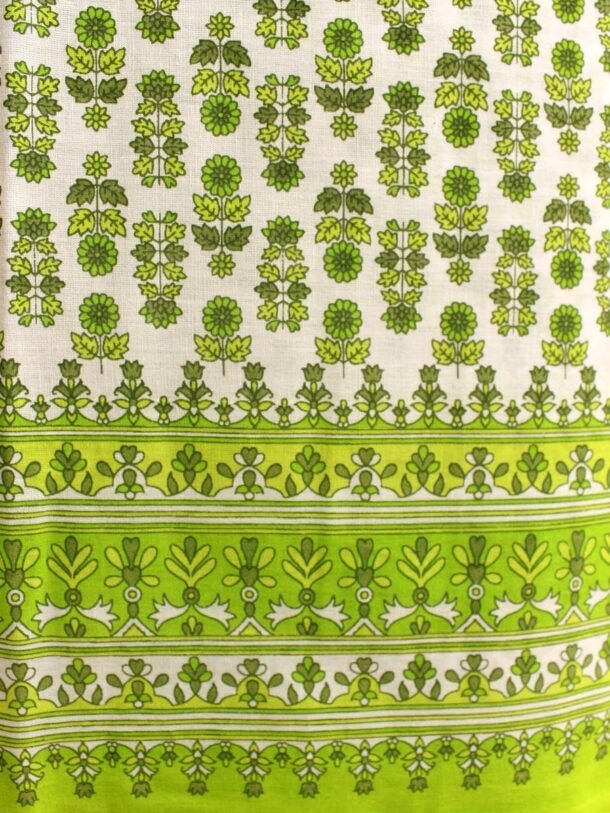 Green-and-white-sanganeri-block-print-voile-cotton-kurta