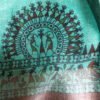 Green-and-wine-red-warl-linen-saree-Shilphaat