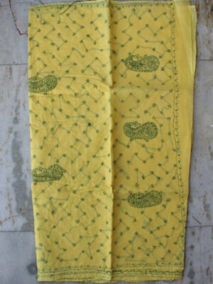 Green-and-yellow-cotton-saree