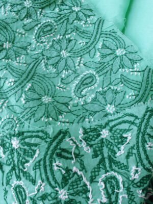 Green-chikankari-embroidered-cotton-salwar-suit-set
