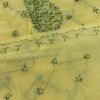 Green-lucknow-embroidery-on-yellow-cotton-sari