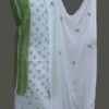 Leaf-Green-and-White-cotton-Chikankari-Dress-material