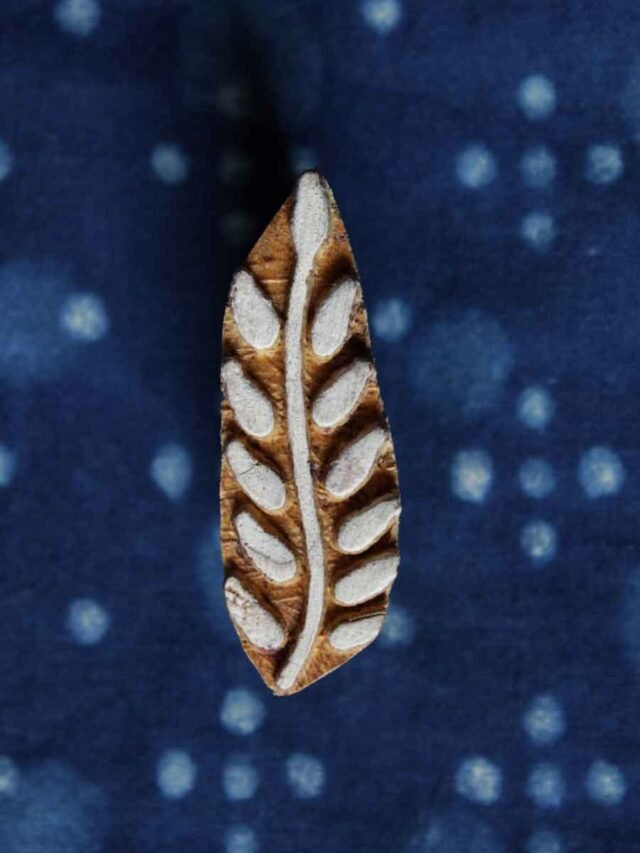 Leaves-motif-Small-Wooden-Printing-block