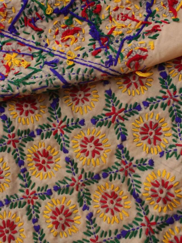 Light-brown-punjabi-phulkari-pant-fabric