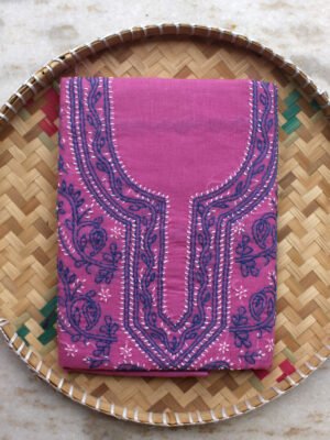 Magenta-chikankari-3pc-cotton-dress-material