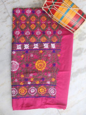 Multicolour-phulkari-pink-salwar-fabric