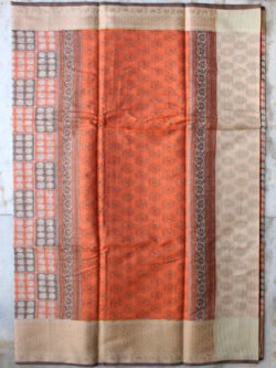 Off-white-and-orange-banarasi-sari