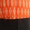 Orange-and-Black-ikat-cotton-salwar-kurta-set