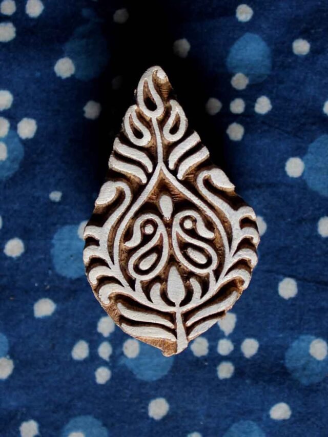 Paisley-and-leaves--Printing-blocks