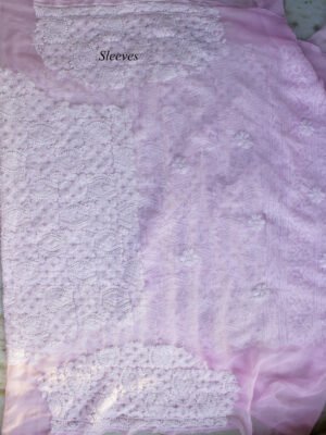 Pastel-pink-georgette-chikankari-embroidered-unstitched-kurta