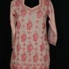 Peach-cotton-chikankari-ladies-kurta-Shilphaat