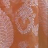 Peach-orange-chikankari-jorjet-sari