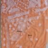 Peach-orange-lucknow-chikankari-georgette-saree