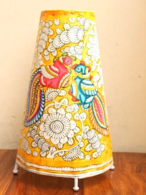 Peacock-on-yellow-handmade-living-room-lamp