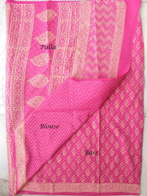 Pink-and-white-sanganeri-printed-mul-cotton-sari