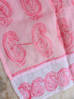 Pink-chikankari-handembroid-long-cotton-kurta