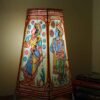 Radha-krishna-Handpainted--rectangular--leather-home-lamp