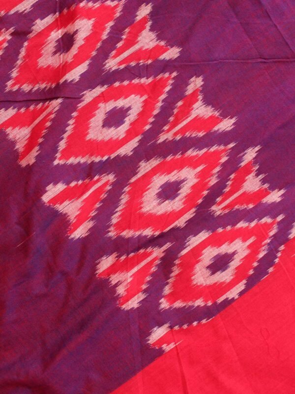 Dye & Drape Pure Cotton Purple Ikkat Dupatta