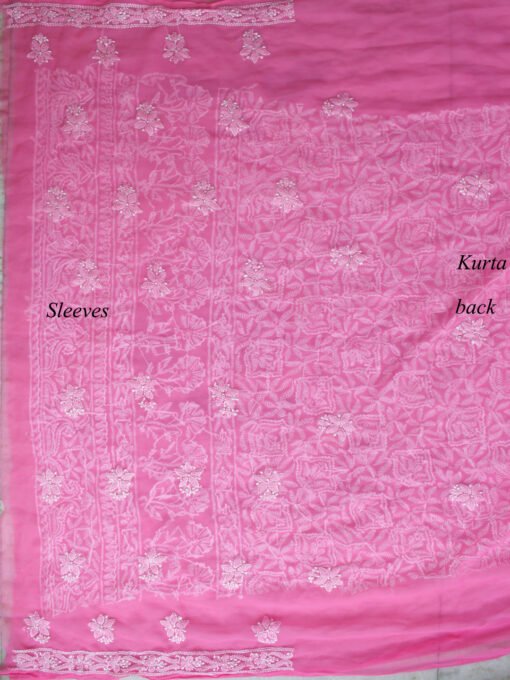 Rose-pink-georgette-chikankari-embroidered-kurta-fabric