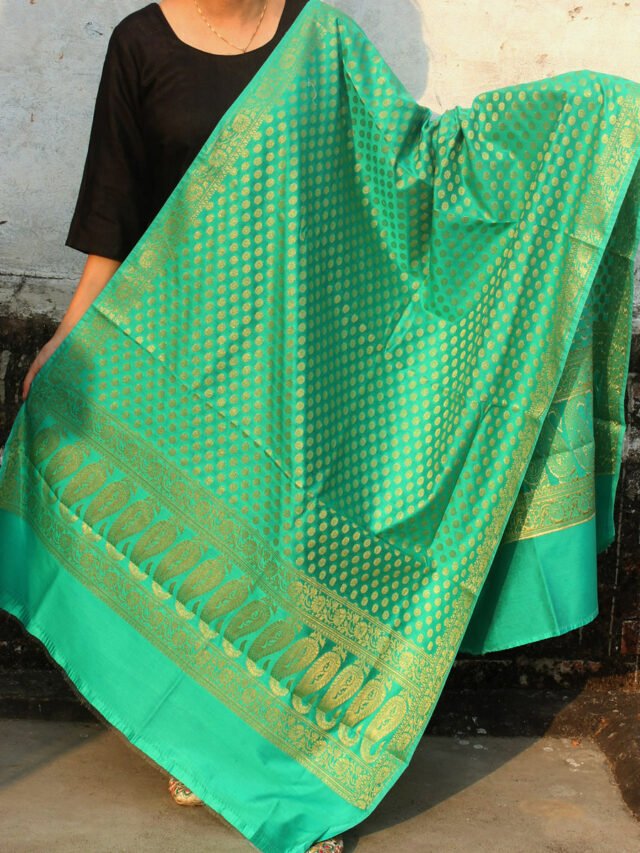 Shamrock-green-banarasi-dupatta