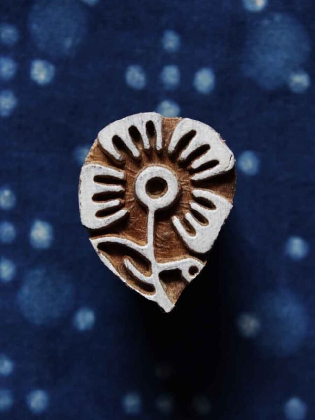Small Flower motif Printing block