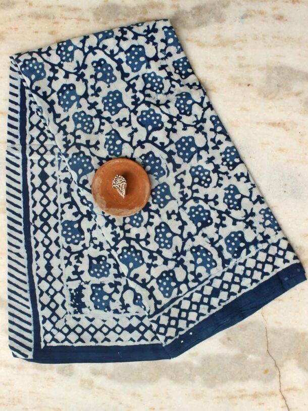 White-and-Indigo-block-printed-mul-cotton-saree