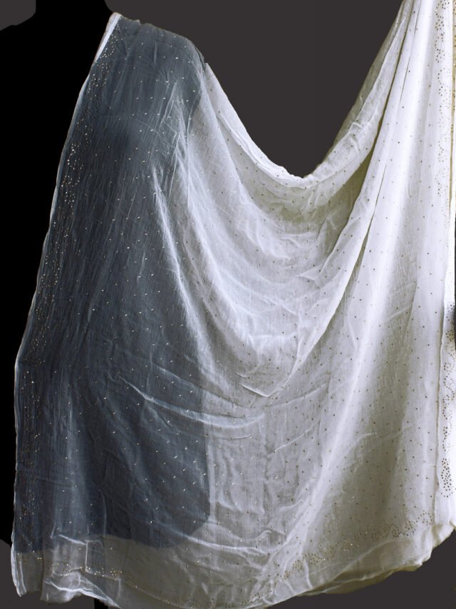 White-mukaish-handembroidery-georgette-dupatta