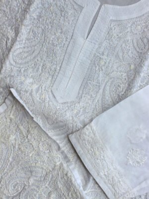 White-on-white-chikankari-cotton-kurta-for-women